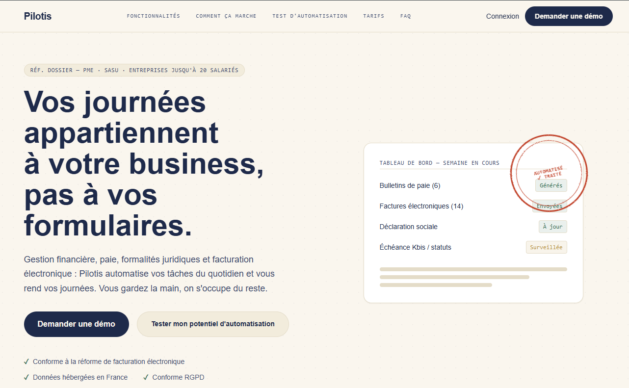 Aperçu site d'aide comptabilité